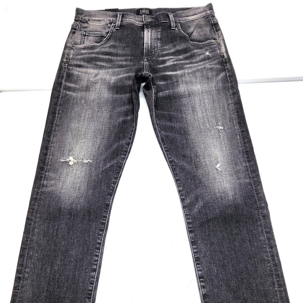 NEW Women's Agolde Isabel Slim Boyfriend Black Stretch Ankle Jeans size 27